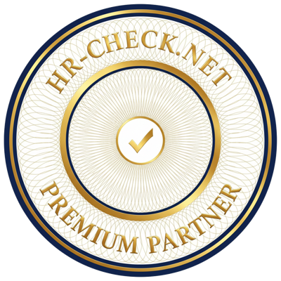 HR-Check.net Premium Partner · Stempel